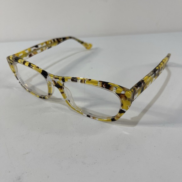 New Harry Larys French Optical Eyewear Elviry Yellow Brown Ability 55 16 26 - Picture 2 of 6
